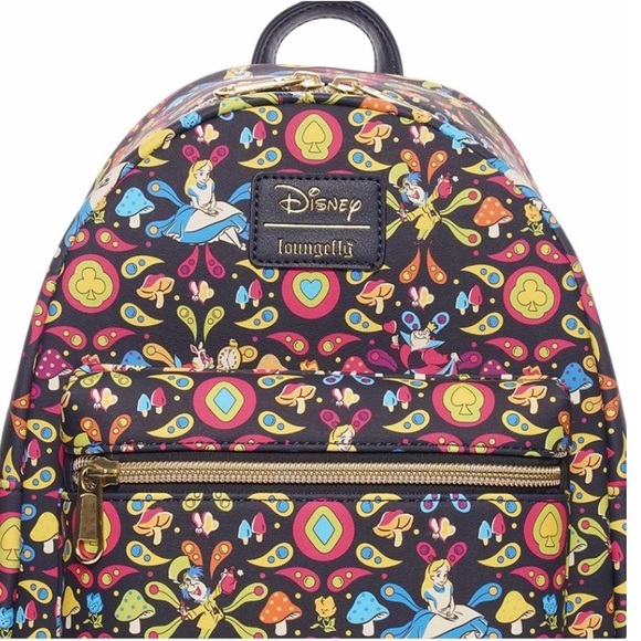 Loungefly Alice in Wonderland Retro Mini-Backpack EE Exclusive - Picture 2 of 7